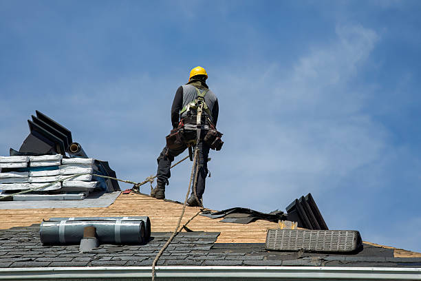 Professional Roof Replacement technician working in Stockett, MT